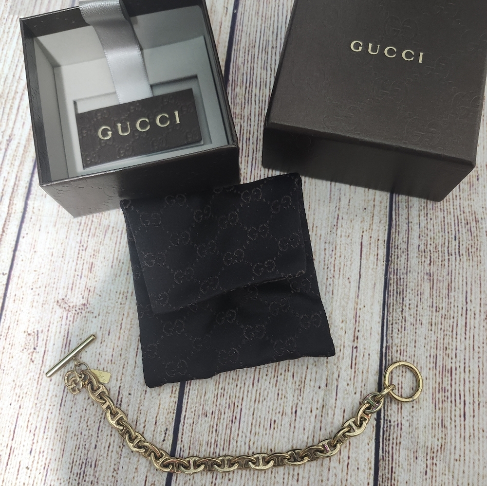 Vintage Gold Gucci Chain Charm Bracelet